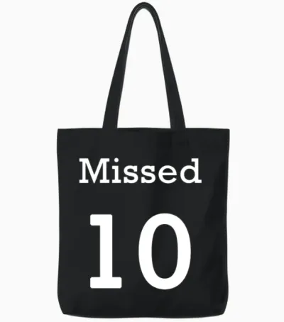 Messi Funny Footballjoke Tote Bags - Black