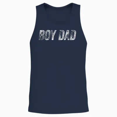 Boy Dad Unisex Tank Top - Navy
