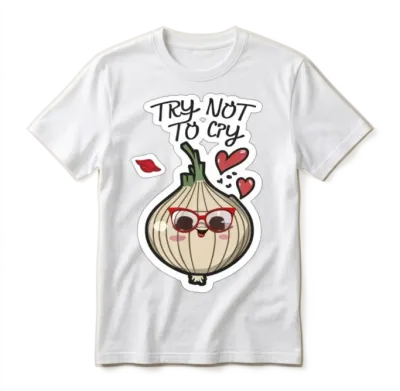 Funny Onion Unisex T-Shirt - White