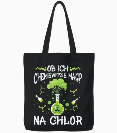 Chemie Witze, Chemie Studium Humor, Chlor Lustiges Chemiker Tote Bags - Black