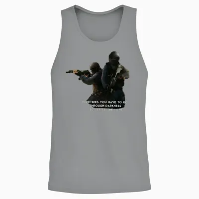 Military Design Unisex Tank Top - Sport Grey