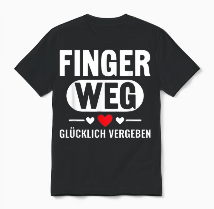 Nicht Ansprechen Finger Weg Ich Bin Glücklich Vergeben Unisex T-Shirt in Black