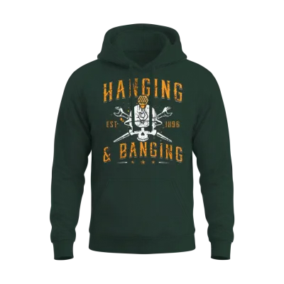 Ironworker Hanging & Banging Welding Ironworkers Unisex Hoodie - Forest