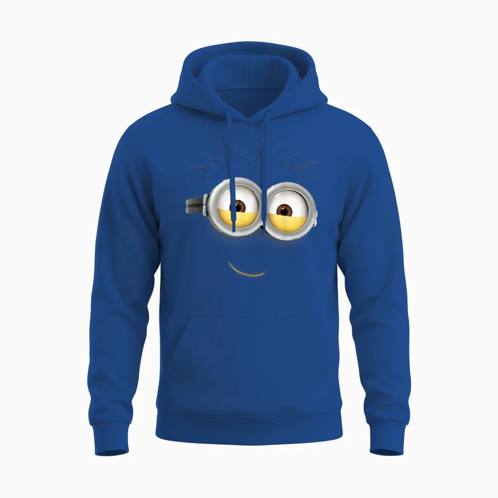 Despicable Me Minions Phil Smile Eyes T-Shirt, Yellow, S Unisex Hoodie in Royal