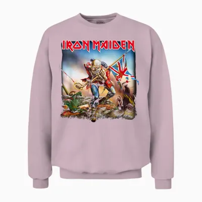 Iron Maiden - the Trooper Unisex Sweatshirt - Light Pink