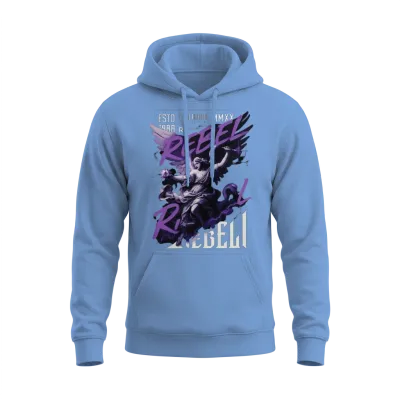 Rebel Angle Streetwear Unisex Hoodie - Carolina Blue