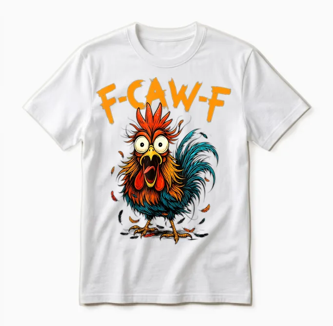 F-Caw-F Funny Gifts Idea for Work F Caw F Funny Office Coffe Unisex T-Shirt in White