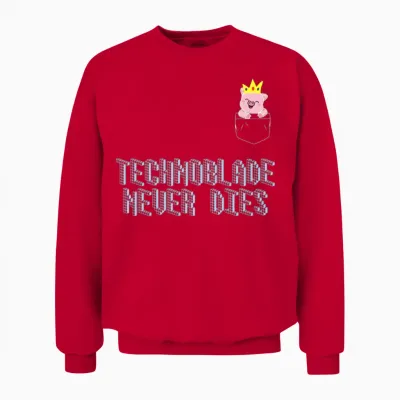 Technoblade Never Dies Merch Cosplay Gamer Unisex Sweatshirt - Red