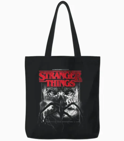 Stranger Things Vecna Mindflayer Tote Bags - Black
