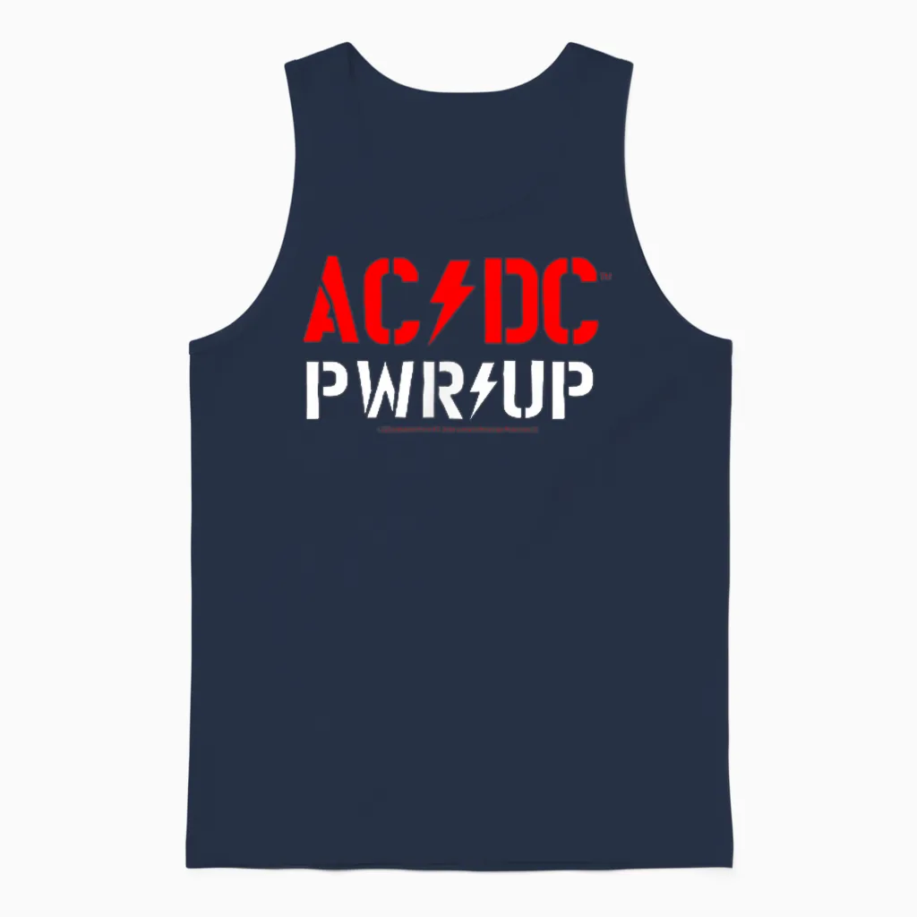 Ac/dc Pwr Up North American Tour Dates Back to 2025 Unisex Tank Top in Navy