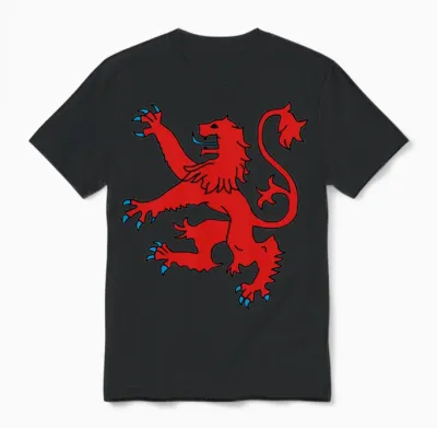 Scottish Lion Unisex T-Shirt - Black