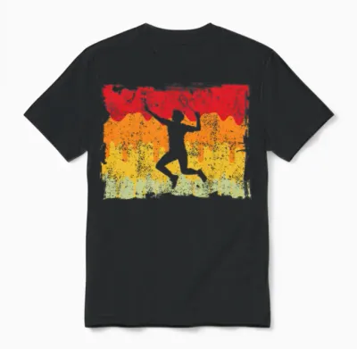 Badminton Retro Unisex T-Shirt - Black