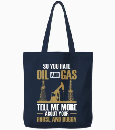 Oil and Gas Oilfield Oil Rig Roughneck Oilman Tote Bags - Navy