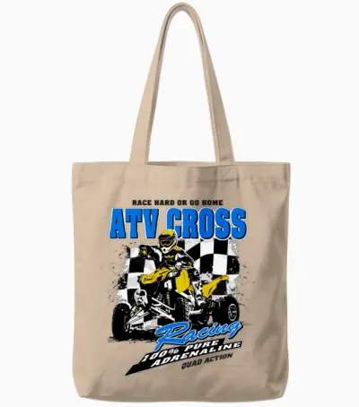 Atv - Quad - Motocross Tote Bags - Natural