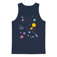 Space Unisex Tank Top - Navy – 1