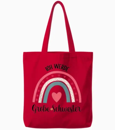 Ich Werde Große Schwester Kinder Große Schwester Tote Bags - Red