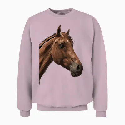 Horse Unisex Sweatshirt - Light Pink