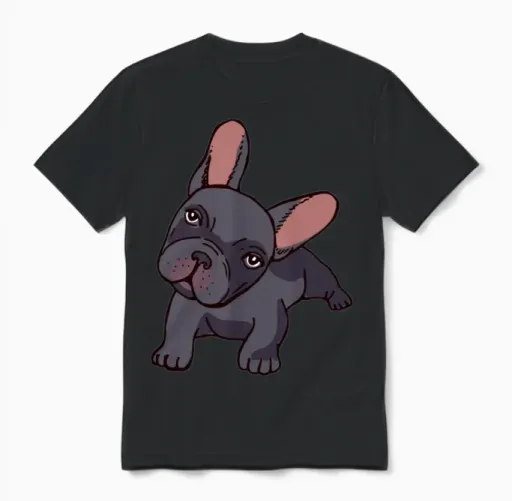 French Bulldog Dog Dog Puppy Unisex T-Shirt in Black