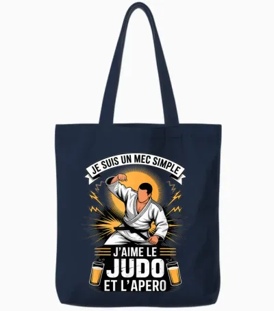 Je Suis Un Mec Simple Jaime Le Judo Et Lapero Tote Bags - Navy