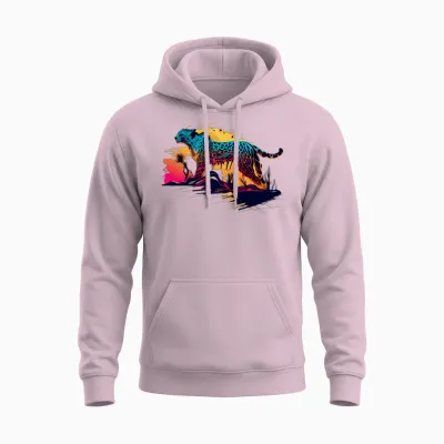 Guépard Unisex Hoodie - Light Pink