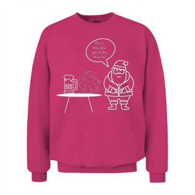 Funny Santa Joke Unisex Sweatshirt - Heliconia