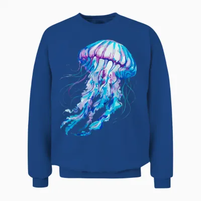 Quallen Kostüm Damen Watercolor Unterwasser Meerestiere Meer Unisex Sweatshirt - Royal
