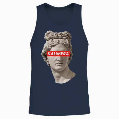 Männer Apollo Griechische Statue Kalimera Griechenland Urlaub Lustige Frauen Unisex Tank Top - Navy