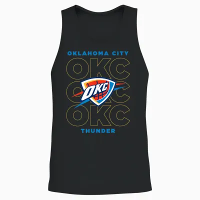 Nba – Oklahoma City Thunder Stacked City Logo Unisex Tank Top - Black