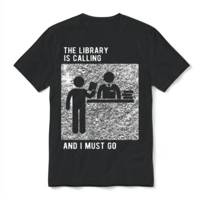 The Library Is Calling I Must Go Unisex T-Shirt - Black