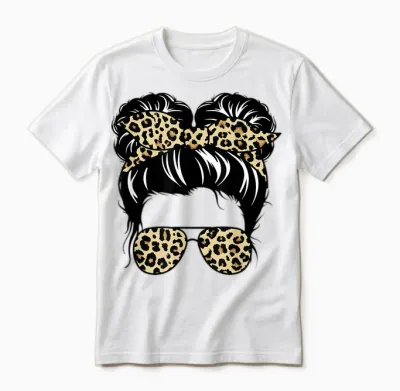 Mom Life Kidlife Mama Und Tochter Leopard Passende Outfits Unisex T-Shirt - White