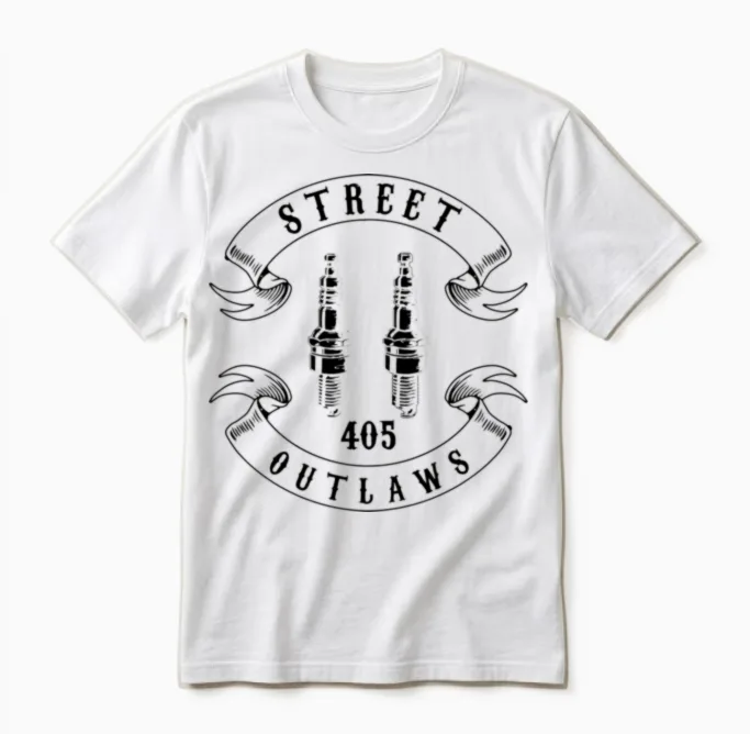 405 Street Outlaws (black Edition) Unisex T-Shirt in White