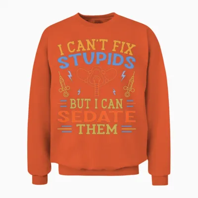 Anesthesiologist Funny Anesthesiology Doctor Unisex Sweatshirt - Orange
