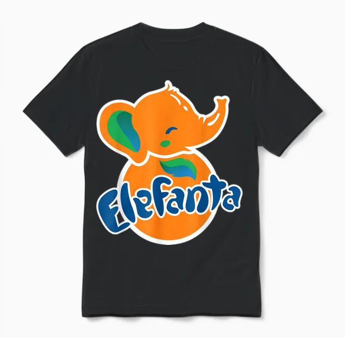 Ohmgd Kein Elefant, Kein Fanta, Es Ist Ein Elefanta-Spaßtier. Unisex T-Shirt in Black