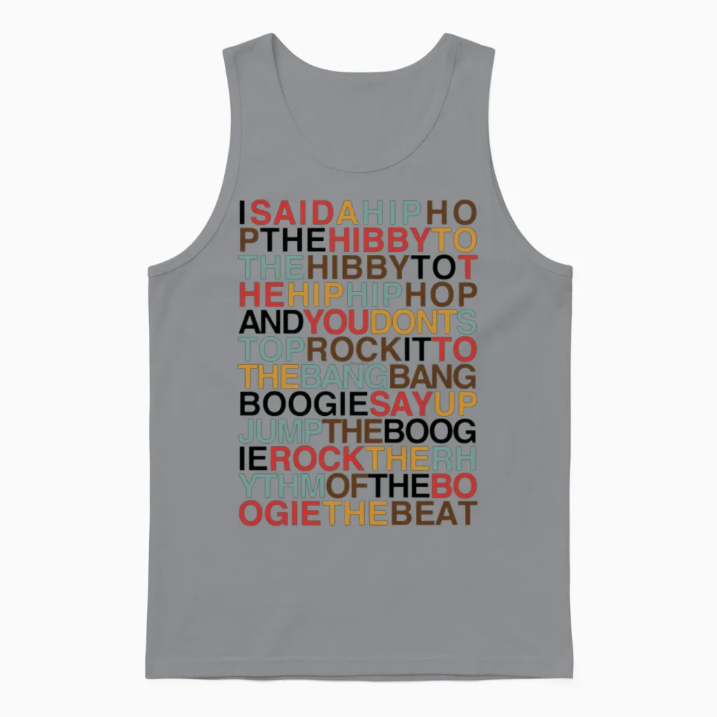 Rapper S Delight Sugarhill Gang Unisex Tank Top in Sport Grey