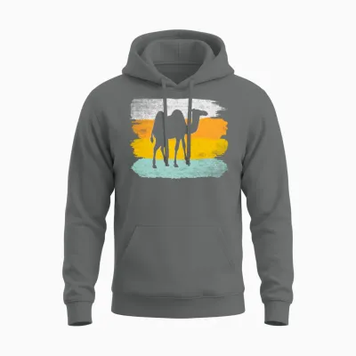 Camel Retro Unisex Hoodie - Graphite Heather
