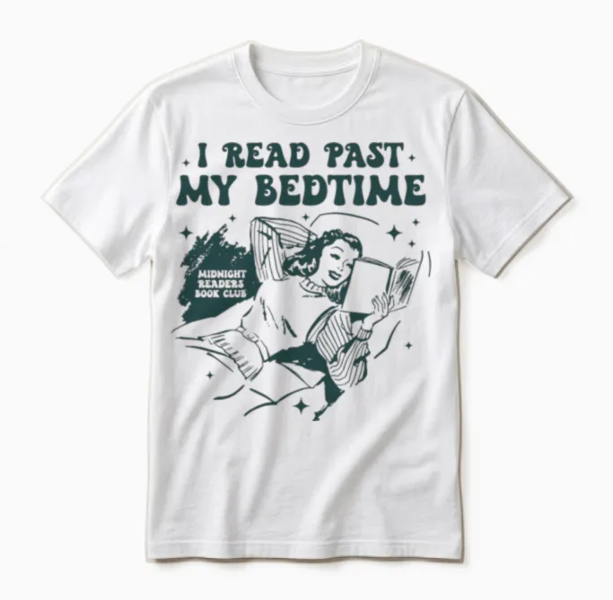I Read Past My Bedtime - Books & Reading Unisex T-Shirt in White