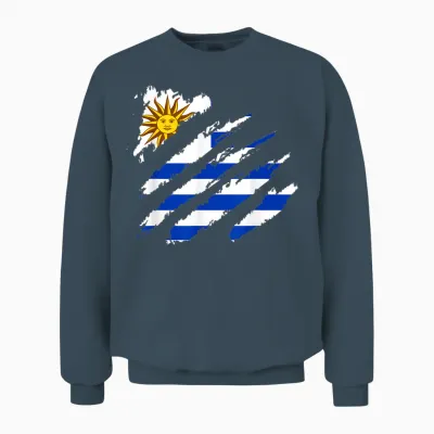 Uruguay-Flagge Heritage Claw Uruguayan Pride Uruguayische Wurzeln Unisex Sweatshirt - Dark Heather