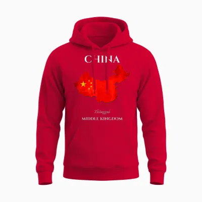 Chinese Flag Souvenir of China Unisex Hoodie - Red