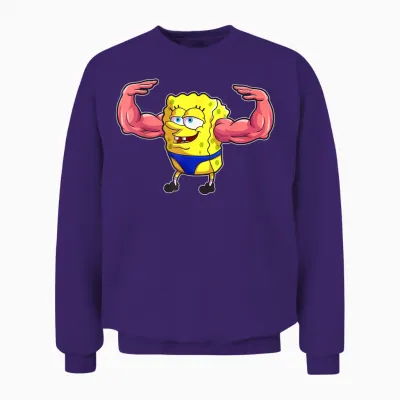Mademark X Spongebob Squarepants - Spongebob Musclebob Squarepants Unisex Sweatshirt - Purple