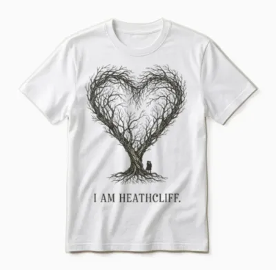 I Am Heathcliff - Wuthering Heights Quote Unisex T-Shirt - White
