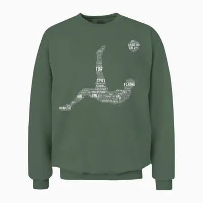Fußball Fußballer Kinder Jungen Unisex Sweatshirt - Military Green