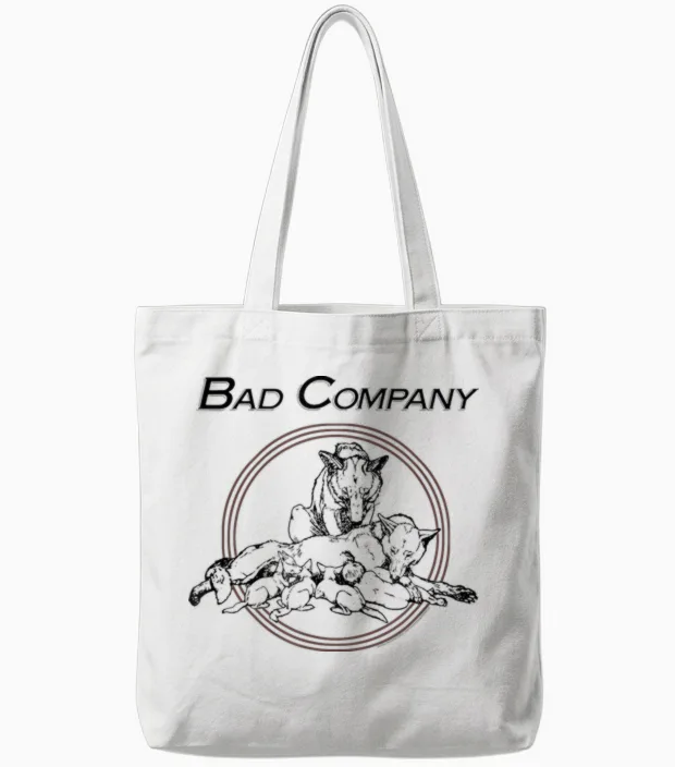 Bad Company Running Mit Den Pack Wolves Tote Bags in White