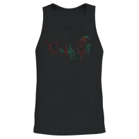 Daddy Elf Christmas Typography Custom Color Unisex Tank Top - Black – 2