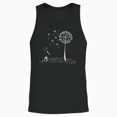 Mädchen Mit Pusteblume Unisex Tank Top - Black