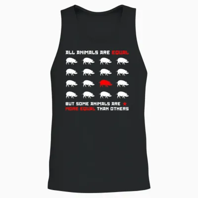 All Animals Are Equal 2 (dark) Unisex Tank Top - Black