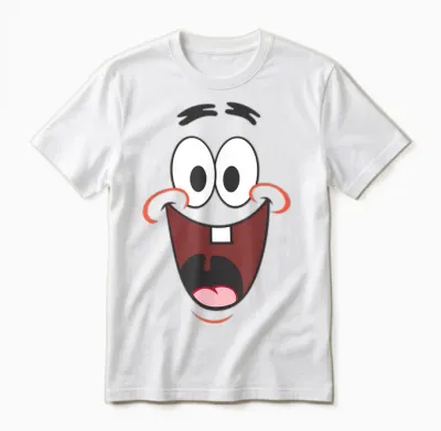 Spongebob Squarepants Patrick Big Face Smile Unisex T-Shirt - White