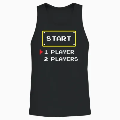 Retro Game Unisex Tank Top - Black