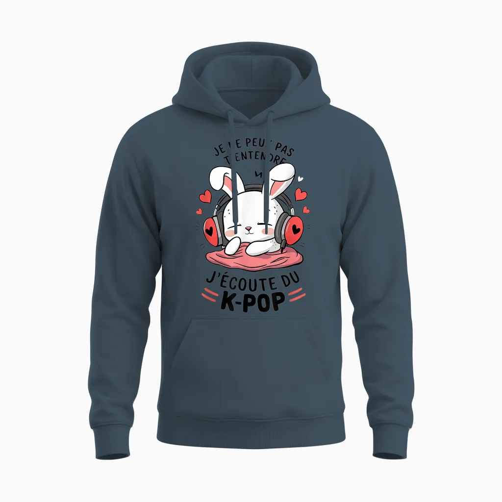 K-Pop T-Shirt | T-Shirts for Girls & Women Gifts K-Pop T-Shirt, White, S Unisex Hoodie in Dark Heather