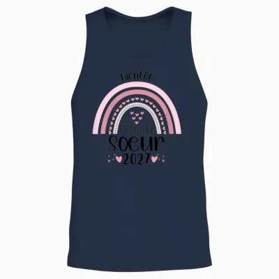 Child Soon Big Sister 2027 Future Big Sister Unisex Tank Top - Navy