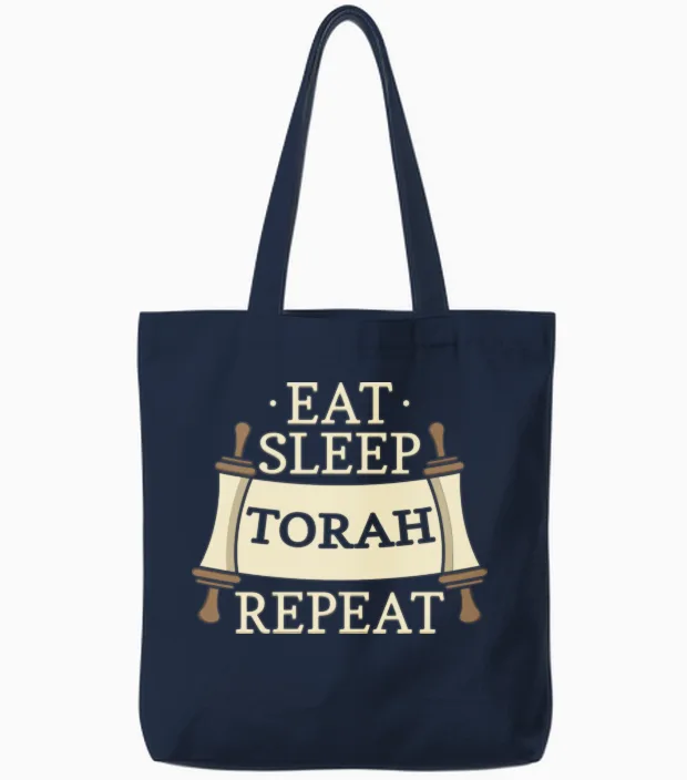 Funny Jew Isreal Tote Bags in Navy